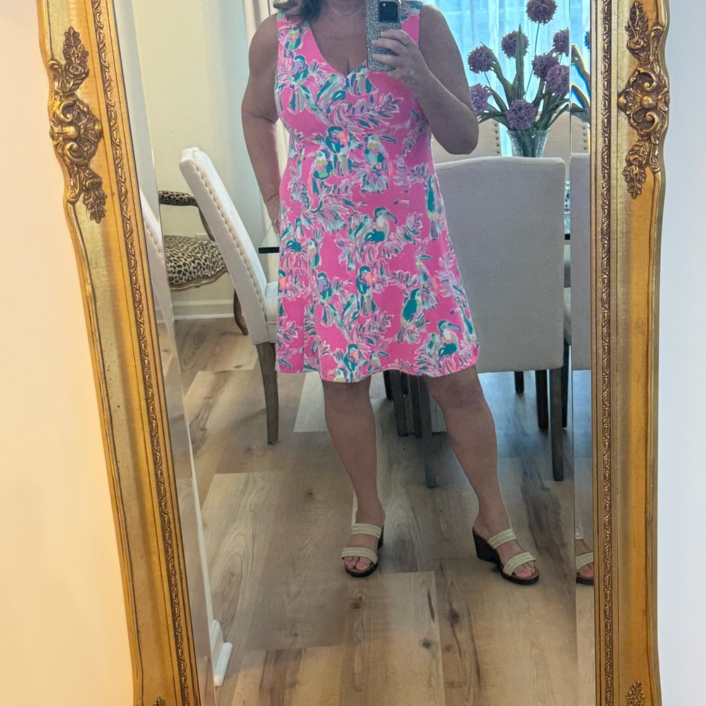 Lilly Pulitzer Vibrant Pink fit & flare dress